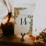 Tarjeta número de tabla botánica Citrus Orchard Bo<br><div class="desc">Los números de la tabla mejoran el aspecto de su tabulación y le ponen el toque final en su día especial. Impresión personalizada de texto de los nombres o números de sus tablas. La impresión de doble cara está incluida en el precio. Agregue la redacción de su personalizado a este...</div>