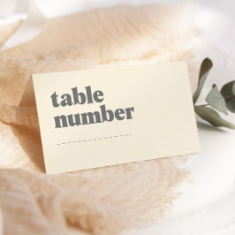 Tarjeta Número de tabla de Baby Shower Retro Boho Daisy