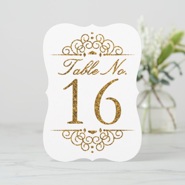 Tarjeta número de tabla de Boda de efecto Purpurin (Anverso de pie)