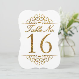 Tarjeta número de tabla de Boda de efecto Purpurin