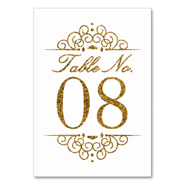 Tarjeta número de tabla de Boda de efecto Purpurin (Anverso)