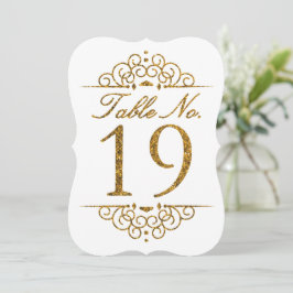 Tarjeta número de tabla de Boda de efecto Purpurin