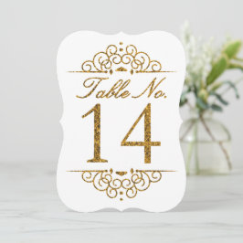 Tarjeta número de tabla de Boda de efecto Purpurin