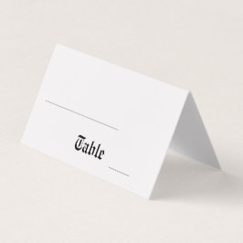 Tarjeta Número de tabla de Boda de estilo de cosecha minim