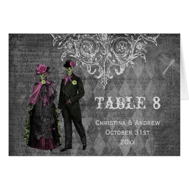 Tarjeta número de tabla de Boda de Novias y Madres (Anverso (Horizontal))