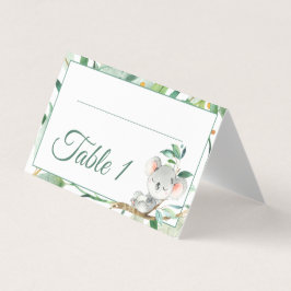 Tarjeta Número de tabla de cumpleaños de Koala Bear Baby S