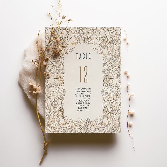 Tarjeta número de tabla William Morris Pimpernel (Subido por el creador)