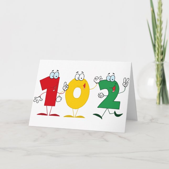 Tarjeta Número feliz 102 (Anverso)