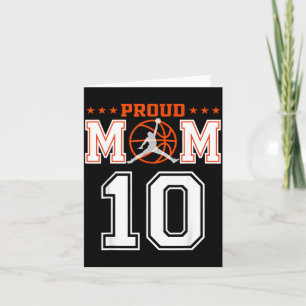 Tarjeta Número personalizado 10 Orgullosa madre de béisbol
