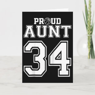 Tarjeta Número Personalizado Orgulloso Baloncesto Tía Pers