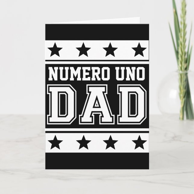 Tarjeta Numero Uno Dad (Anverso)