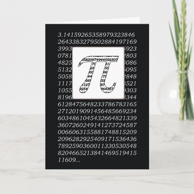 Tarjeta Números De Pi Day (Anverso)