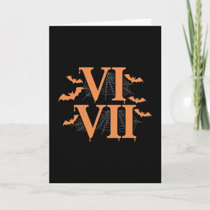 Tarjeta Números Romanos Vi Vii 67 Meme Gen Alpha Halloween