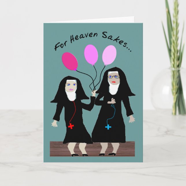 Tarjeta Nun Birthday Card "Sister Fiesta Pants" (Cartas de (Anverso)