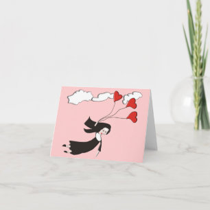 Tarjeta Nun Notecards en blanco dentro de una monja en alz