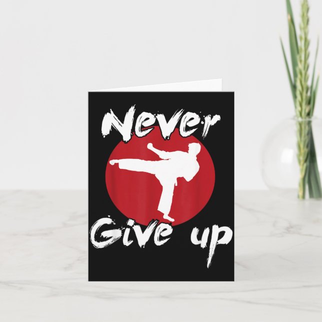Tarjeta Nunca abandones el Karate (Anverso)