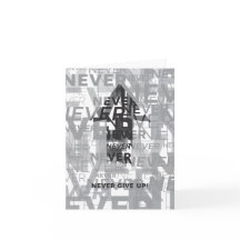 "Nunca dé para arriba" Notecard