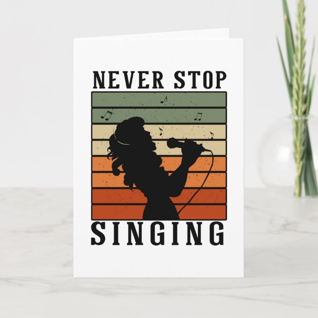 Tarjeta Nunca dejar de cantar (Anverso)