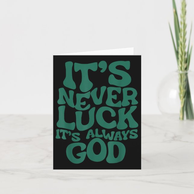 Tarjeta Nunca es suerte, siempre es Dios (Anverso)