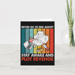 Tarjeta Nunca Ir A La Cama AngryStay Awake Y Tramitar Retr