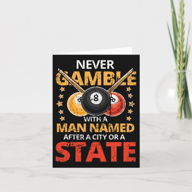 Tarjeta Nunca Juega Con Un Hombre Nombrado Después De Una  (Anverso)