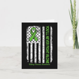 Tarjeta Nunca Luchar Sola Bandera Ecológica de Enfermedad