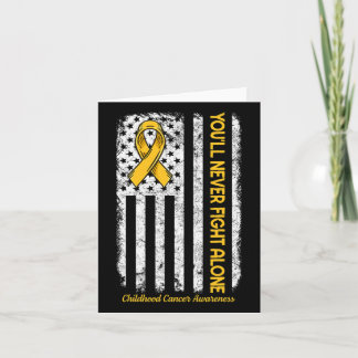 Tarjeta Nunca lucharás sola contra el cáncer infantil