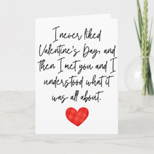 Tarjeta Nunca me gustó el Día de San Valentín doblado