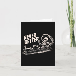 Tarjeta Nunca Mejor Skeleton Tee Shirt Para Hombres Mujere
