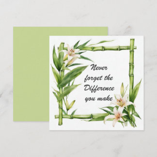 Tarjeta Nunca olvides la diferencia que haces