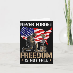 Tarjeta Nunca Olvides Libertad No Es Bandera USA Día de lo