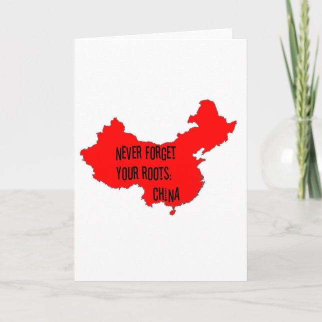 Tarjeta Nunca olvides tus raíces: China (Anverso)