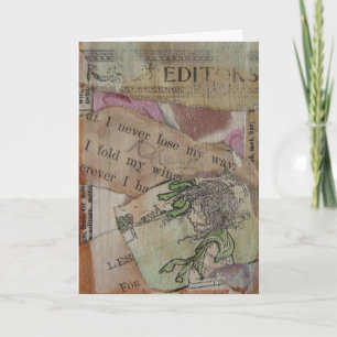 Tarjeta Nunca Perdí Mi Camino De Collage De Medios Mixtos