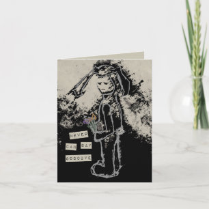 Tarjeta nunca puedo decir adiós sinibunny