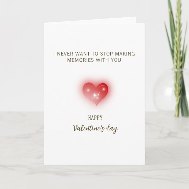 Tarjeta Nunca Quiero Dejar de Crear Recuerdos Contigo (Anverso)