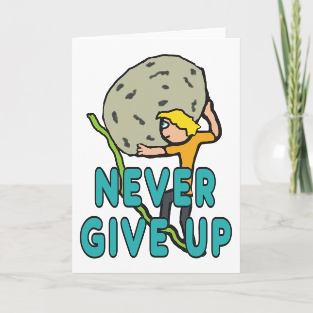 Tarjeta Nunca rendirse (Anverso)