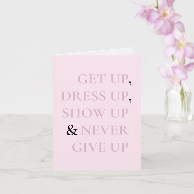 Tarjeta Nunca rendirse (Orquídea)