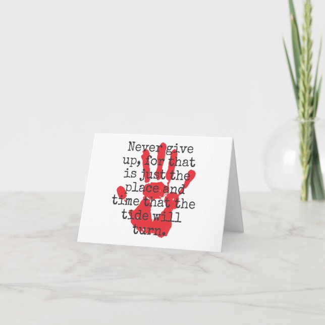 Tarjeta Nunca Renuncies A Eso Es Sólo El Lugar - Inspira (Anverso)