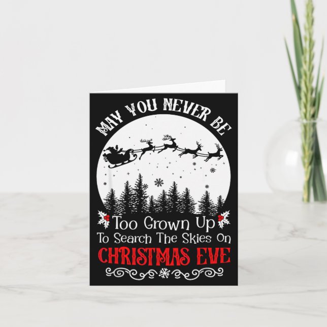 Tarjeta Nunca Seas Demasiado Mayor Para Buscar Los Cielos  (Anverso)