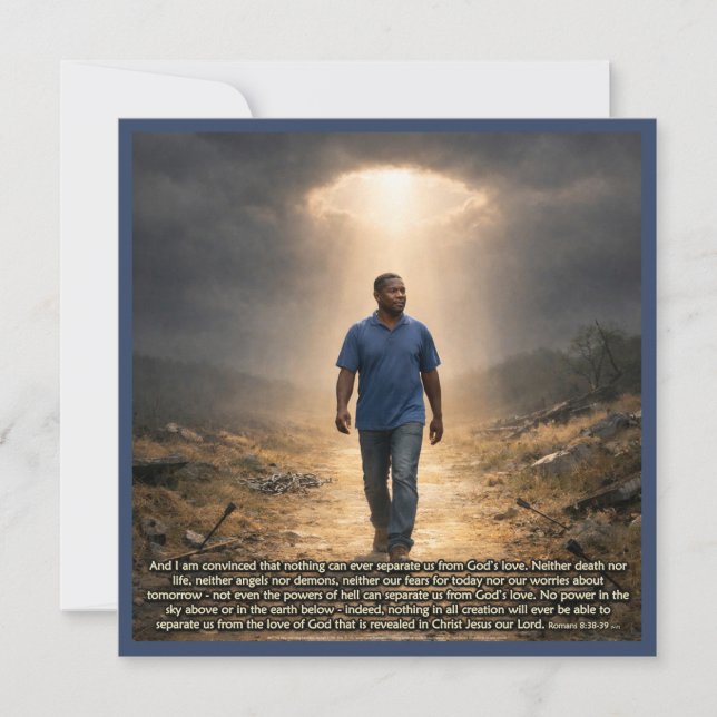 Tarjeta Nunca separado de Dios (Anverso)
