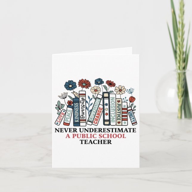 Tarjeta Nunca Subestimes A Harris, Profesor De Escuela Púb (Anverso)