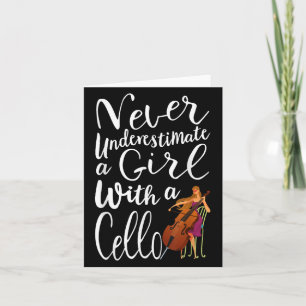 Tarjeta Nunca Subestimes A Un Chica Con Cello Guay