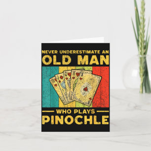 Tarjeta Nunca Subestimes A Un Hombre Mayor Que Juega Nochl