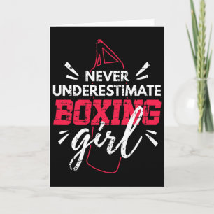 Tarjeta Nunca Subestimes A Una Chica De Boxeo Mma Kickboxi