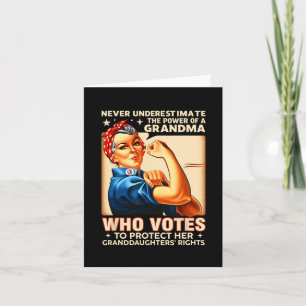 Tarjeta Nunca Subestimes El Poder De Una Abuela Que Vota