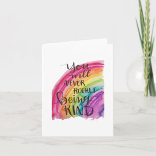 Tarjeta Nunca te arrepentirás de ser amable