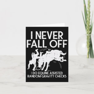 Tarjeta Nunca te caigas de caballo en la divertida equitac