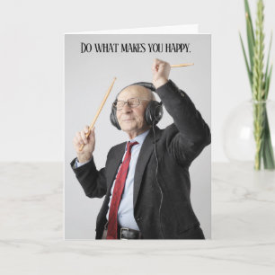 Tarjeta Nunca un tambor muy viejo tambora cumpleaños de mú