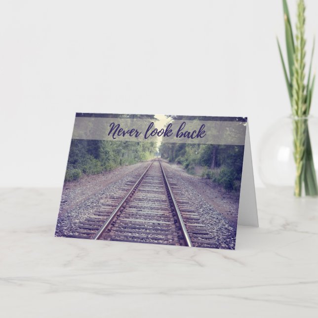 Tarjeta Nunca volver a mirar el ferrocarril | Saludo de al (Anverso)