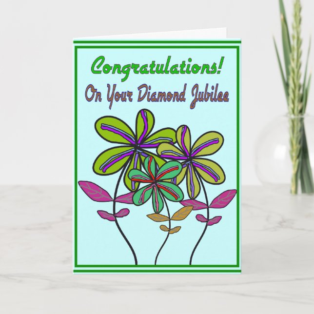 Tarjeta Nuns Diamond Jubilee 75 años de servicio (Anverso)